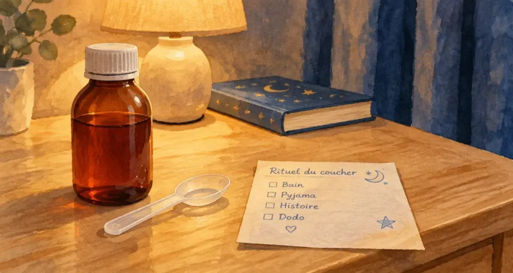 Sirop sommeil bébé efficace : une aide ponctuelle, jamais un substitut au rituel
