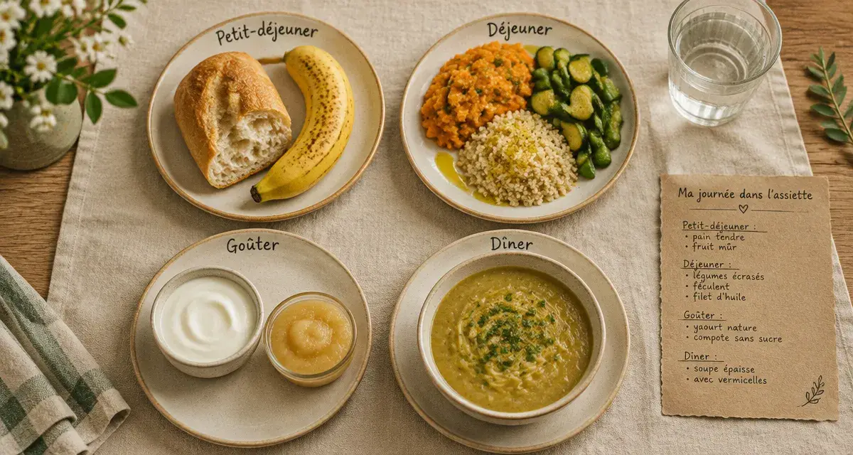Tableau alimentation bébé 18 mois : 4 repas et quantités